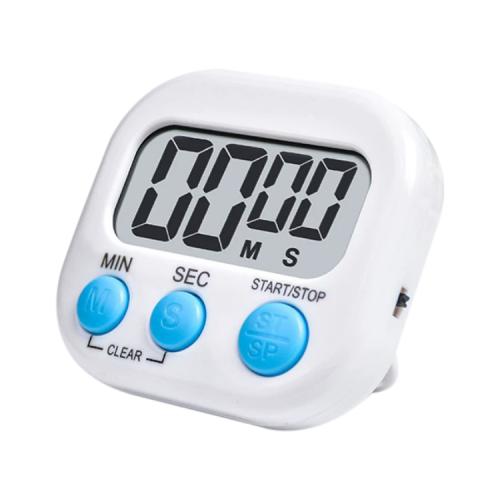 

Digital Kitchen Timer Electronic Alarm Magnetic Backing with LCD Display for Cooking Baking Sports Games Office(White)