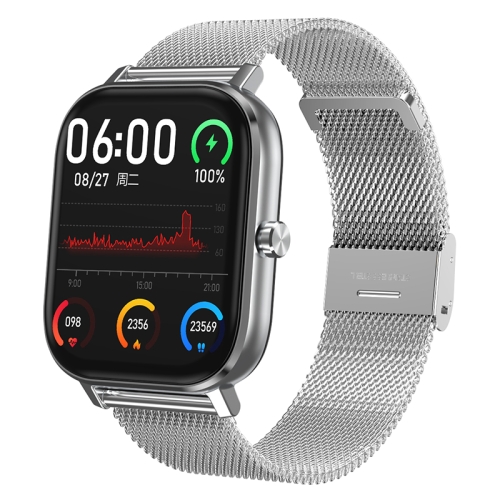 

DT35 1.54 inch LCD Screen Steel Strap Smart Watch, Support Bluetooth Call / Heart Rate Monitor / Sleep Monitor / Blood Pressure Monitoring / Pedometer(Silver)