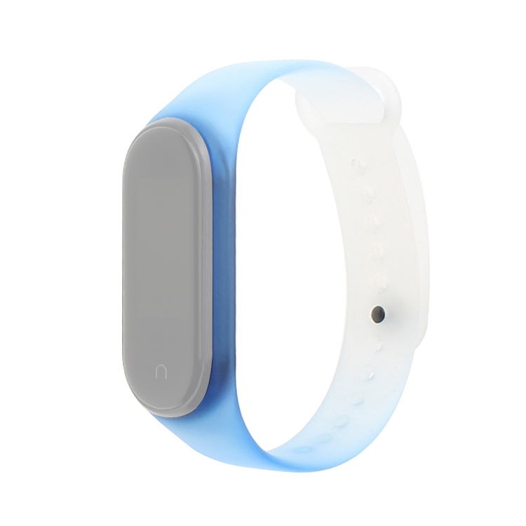 

For Xiaomi Mi Band 3 / 4 Silicone Gradient Smart Strap(Gradient Blue)