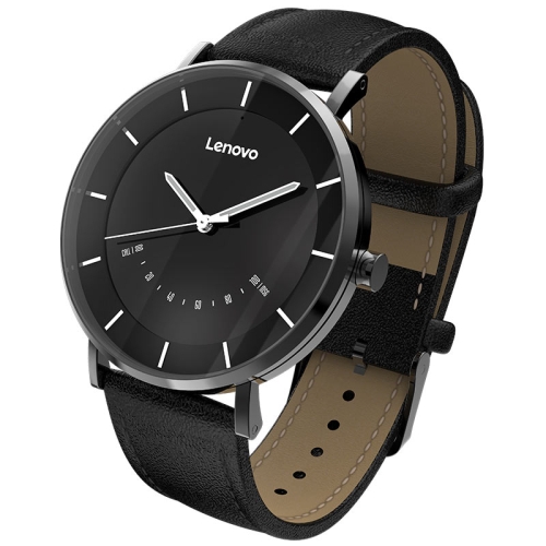 

Lenovo Watch S Genuine Leather Strap Smart Watch, Support Message Reminder / Sleep Monitor / Gesture Photo / Sedentary Reminder / Sport Tracking (Black)
