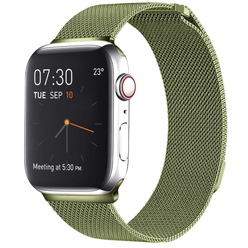 

Milanese Loop Magnetic Stainless Steel Watchband for Apple Watch Series 4 & 3 & 2 & 1 42mm & 44mm(Army Green)