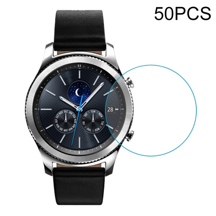 

50 PCS 40mm Diametral Universal Tempered Glass Film for Galaxy, LG, Sony, Huawei, Garmin