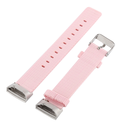 

Nylon Wrist Strap Watch Band for Fitbit Charge 3(Pink)