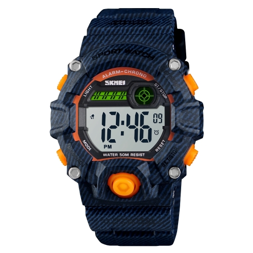 

SKMEI 1484 Multifunction Children Digital Watch Outdoor 50m Waterproof Sports Watch (Denim Blue)