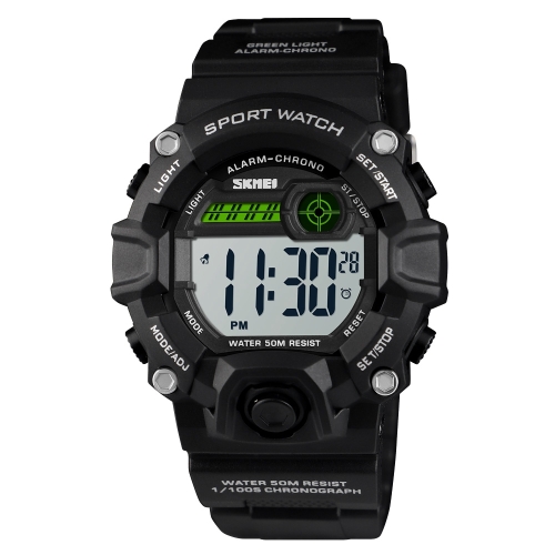 

SKMEI 1484 Multifunction Children Digital Watch Outdoor 50m Waterproof Sports Watch(Black)