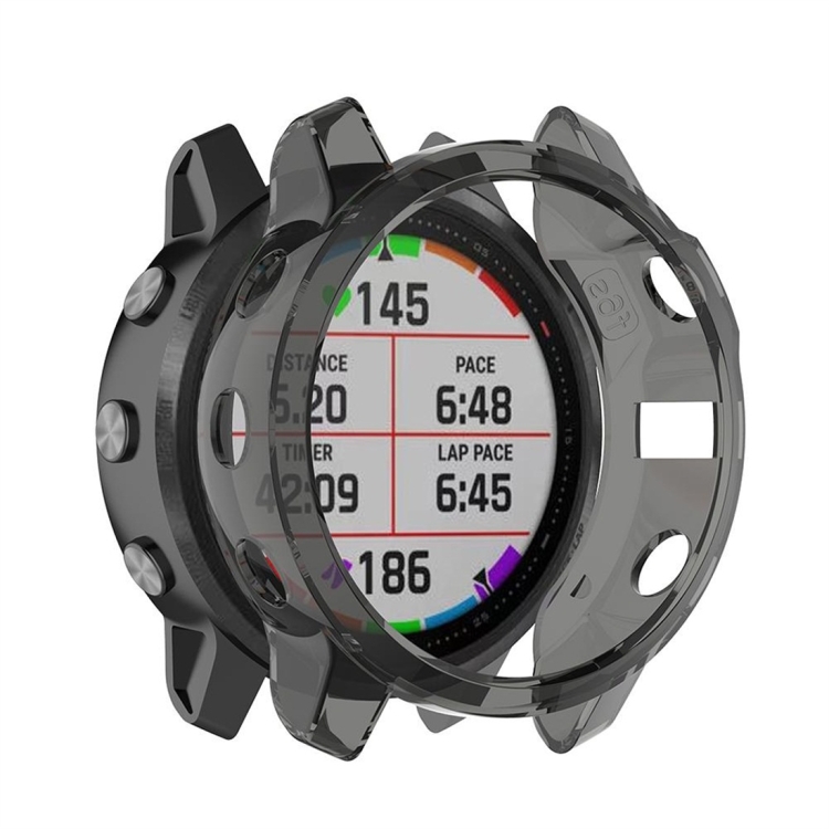 

For Garmin Fenix 6s TPU Half Coverage Smart Watch Protevtice Case(Black)