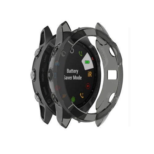 

For Garmin Fenix 6X TPU Half Coverage Smart Watch Protevtice Case (Black)