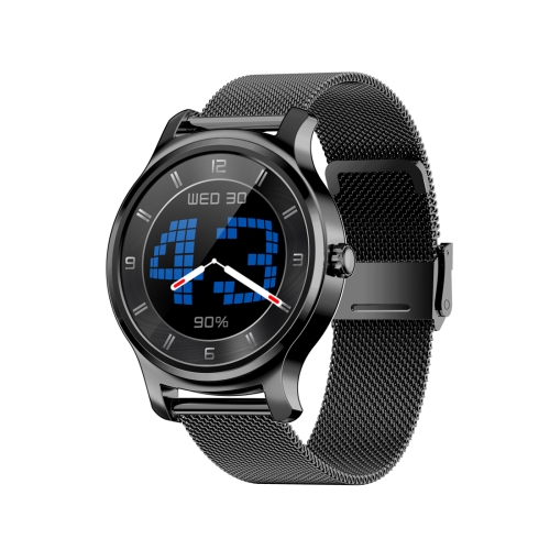 

SMA-R2 1.3 inches IPS Screen Smart Watch IP65 Waterproof,Support Call /Message Reminder /Dual-mode Bluetooth 3.0 + 4.0/ Sleeping Monitoring /Sedentary Reminder(Black Metal Strap)