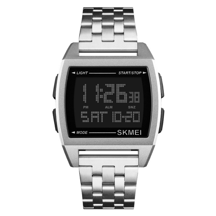 

SKMEI 1368 Multifunctional Men Outdoor Sports Noctilucent Waterproof Digital Watch(Silver)