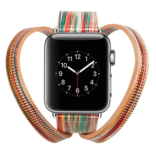 

Colourful Sheep Leather Crown Watchband for Apple Watch Series 3 & 2 & 1 38mm