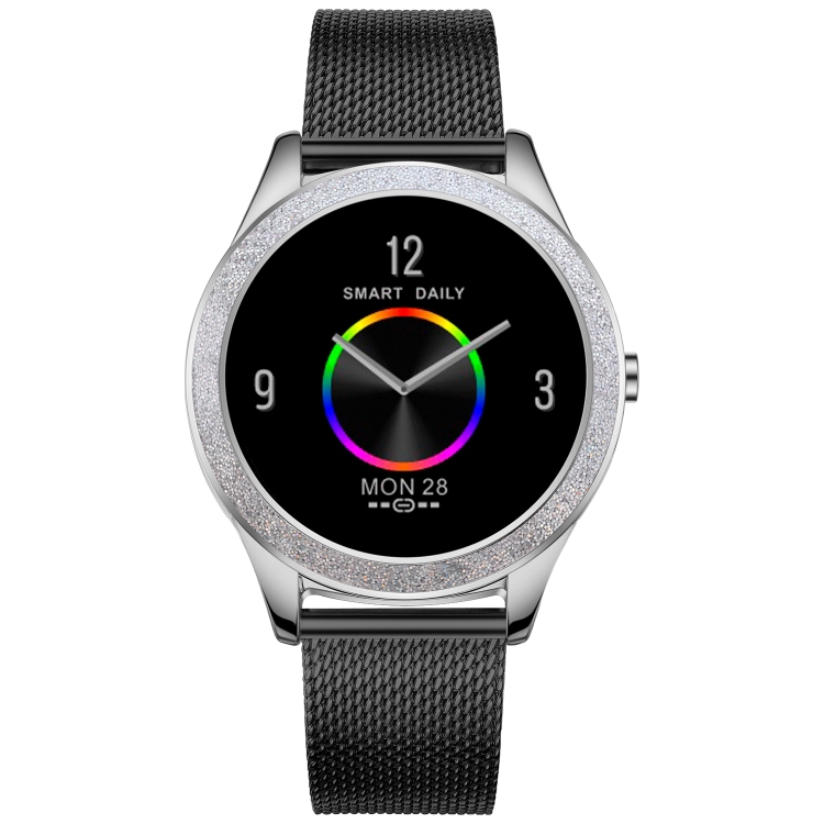 

M6003 Stainless Steel Mesh Strap Fashion Smart Watch for Women, Support Heart Rate Monitoring & Pedometer & Sleep Monitoring & Calories (Black)