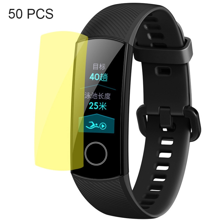 

50 PCS Full Cover Soft TPU Film Screen Protector for Huawei Honor Band 4 without Package