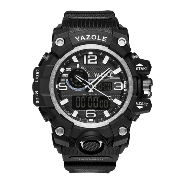 

480 YAZOLE Men Fashion Sport Date Display Silicon Band Electronic Quartz Wrist Watch(Silver)