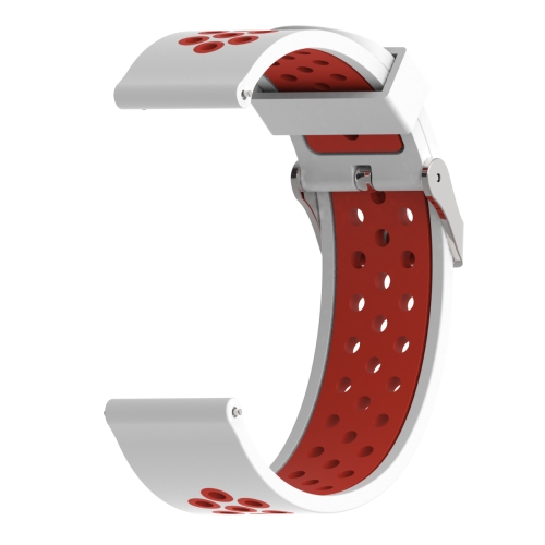 

Double Colour Silicone Sport Wrist Strap for Xiaomi Huami Amazfit Bip Lite Version 22mm (White Red)