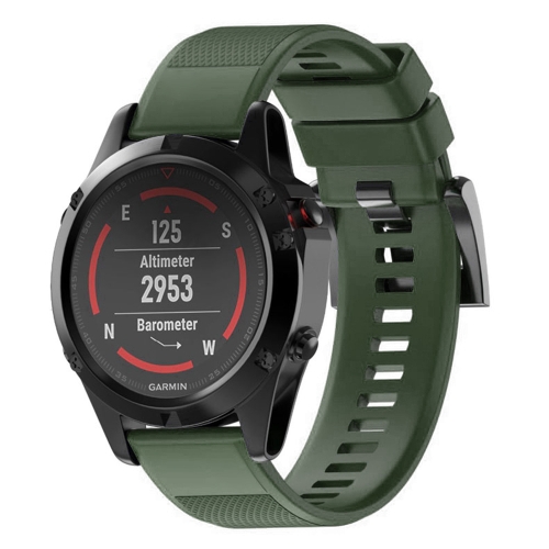 

Quick Removable Silicone Wrist Strap for Fenix 5 22mm(Army Green)