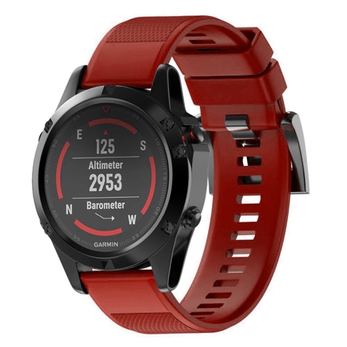 

Quick Removable Silicone Wrist Strap for Fenix 5X 26mm(Red)
