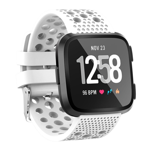 

Smart Watch Venting Circle Hole Wrist Strap Watchband for Fitbit Versa (White)