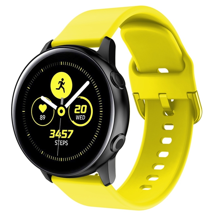 

Smart Watch Electroplated Buckle Wrist Strap Watchband for Galaxy Watch Active (Yellow)