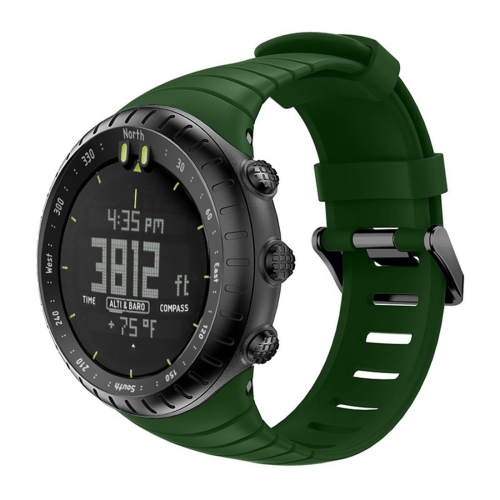 

Smart Watch Silicone Wrist Strap Watchband for Suunto Core(Army Green)