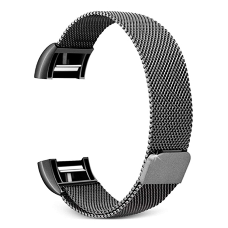 

Smart Watch Stainless Steel Wrist Strap Watchband for FITBIT Charge 2, Size: S (Black)