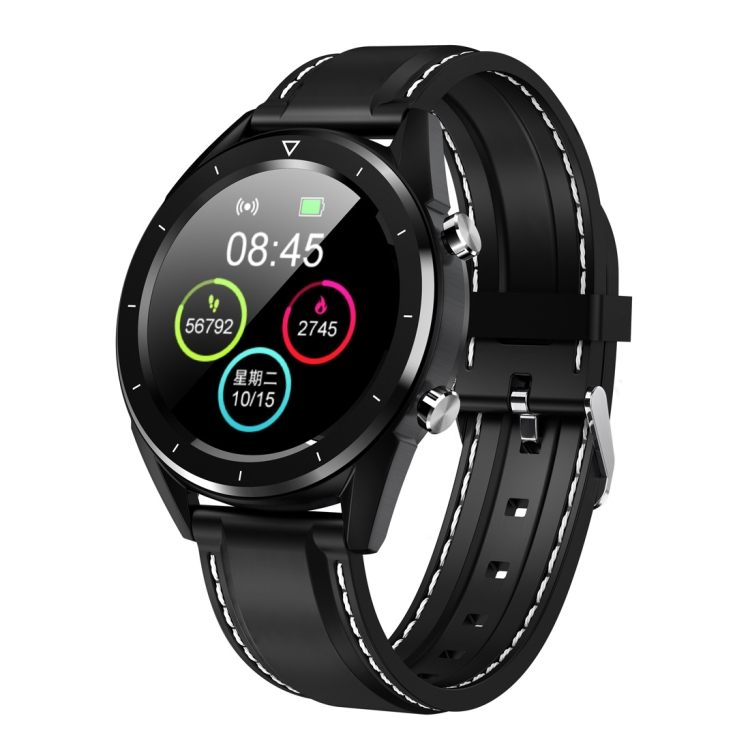 

DT228 1.54inch IP68 Waterproof Silicone Strap Smartwatch Bluetooth 4.2, Support Incoming Call Reminder / Blood Pressure Monitoring / Watch Payment(Black)