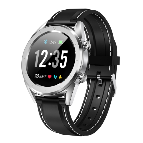 

DT28 1.54inch IP68 Waterproof Silicone Strap Smartwatch Bluetooth 4.2, Support Incoming Call Reminder / Blood Pressure Monitoring / Watch Payment(Black Silver)