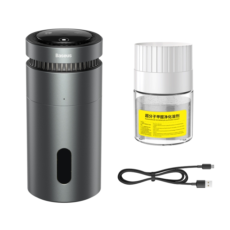 

Baseus ACJHQ01-01 Vehicle-mounted Rotary Supramolecular Formaldehyde Purifier with Digital Display Formaldehyde Detection Function + Data Line + Supramolecular Formaldehyde Purification Solvent(Black)