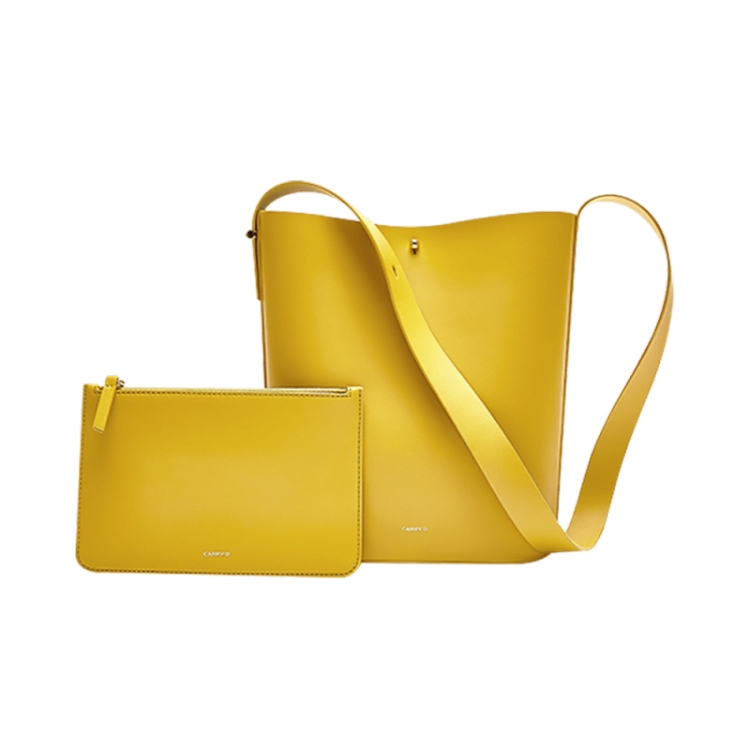 

Original Xiaomi CARRY O Series Fashionable Cowhide Leather Shoulder Bag with Small Handbag (Yellow)