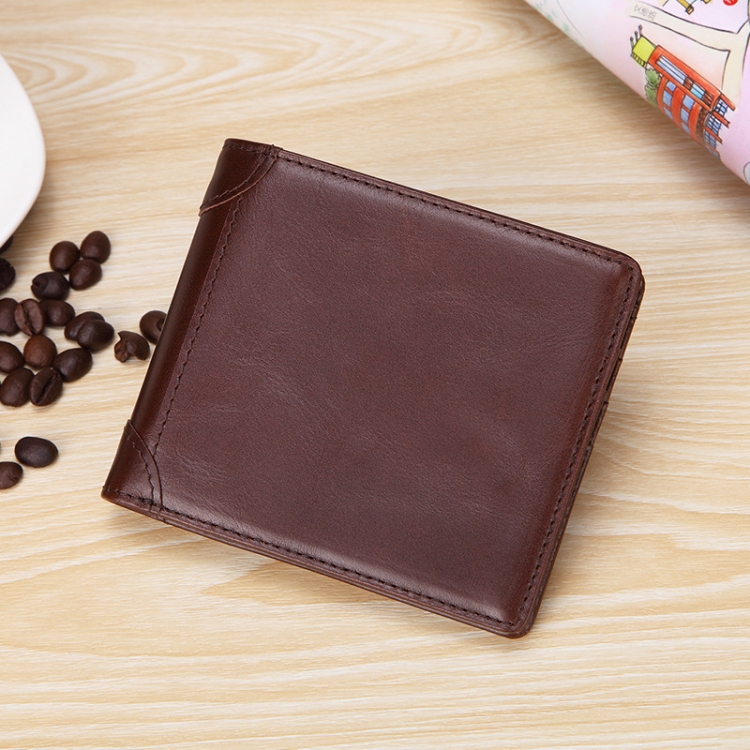 

TP-173 Ultra-Thin Multi-functional Retro Cowhide Leather Multiple Card Slots Wallet (Coffee)