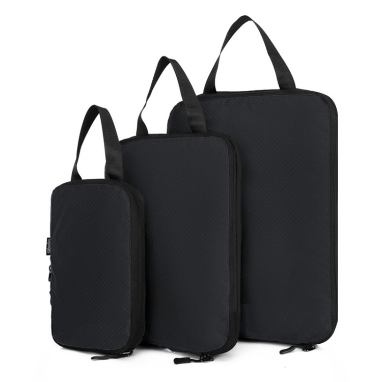 

3 In 1 Waterproof Nylon Compression Travel Storage Bag (Black)