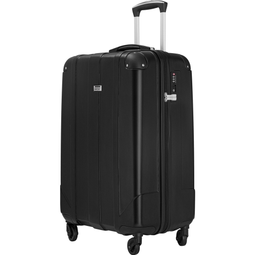 

[US Warehouse] 20 inch PET Light Weight Carry-on Protective Corners Spinner Luggage Suitcases, Built-in TSA(Black)