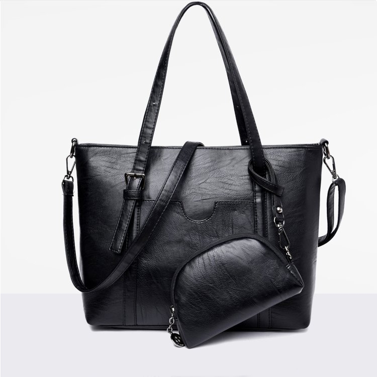 

Leisure Fashion Shoulder Bag Handbag, with Wallet (Black)