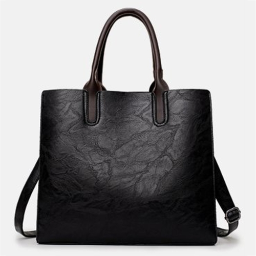 

Leisure Fashion PU Leather Slant Shoulder Bag Handbag (Black)