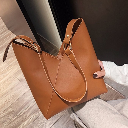 

Leisure Fashion PU Leather Slant Shoulder Bag (Brown)