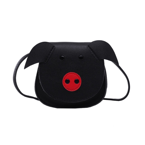 

Pig Shape Leisure Fashion PU Leather Slant Shoulder Bag(Black)