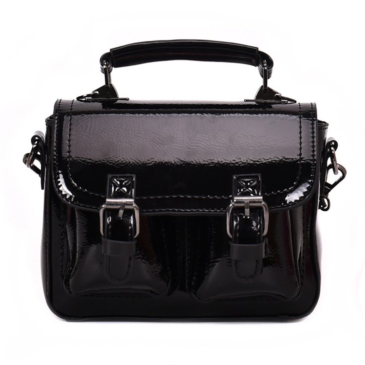

Leisure Fashion PU Leather Slant Shoulder Bag Handbag (Black)