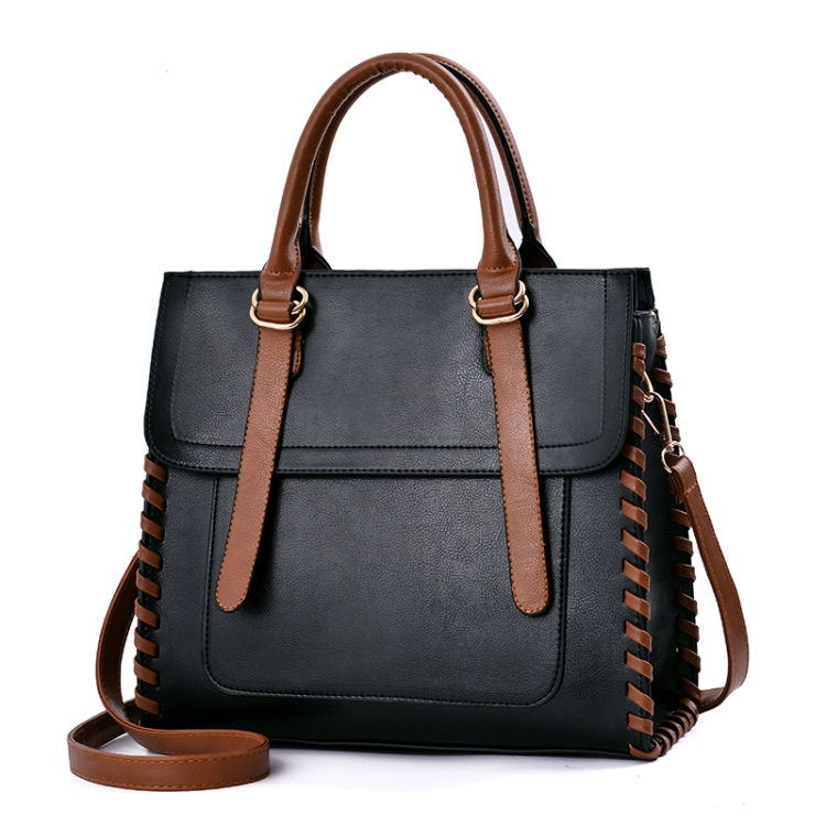 

Leisure Fashion PU Slant Shoulder Bag Handbag(Black)