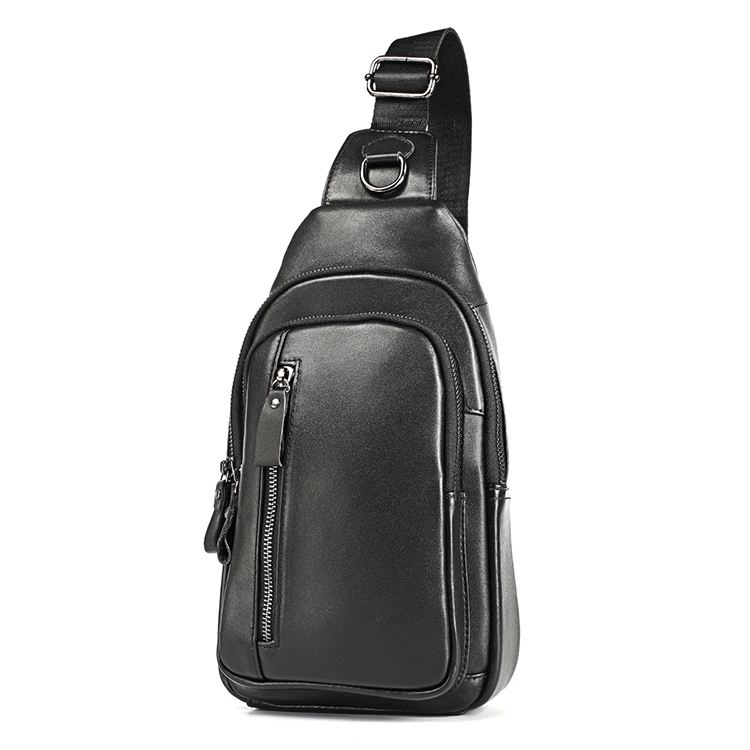 

6027 Men Crossbody Bag Casual Multi-function Shoulder Waist Bag (Black)