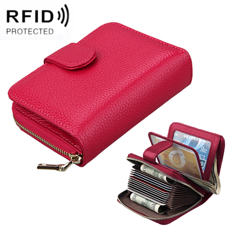 

KB132 Female Style Full Grain Cow Leather Multifunctional Wallet/ Card Bag/ Driving License Package(Magenta)