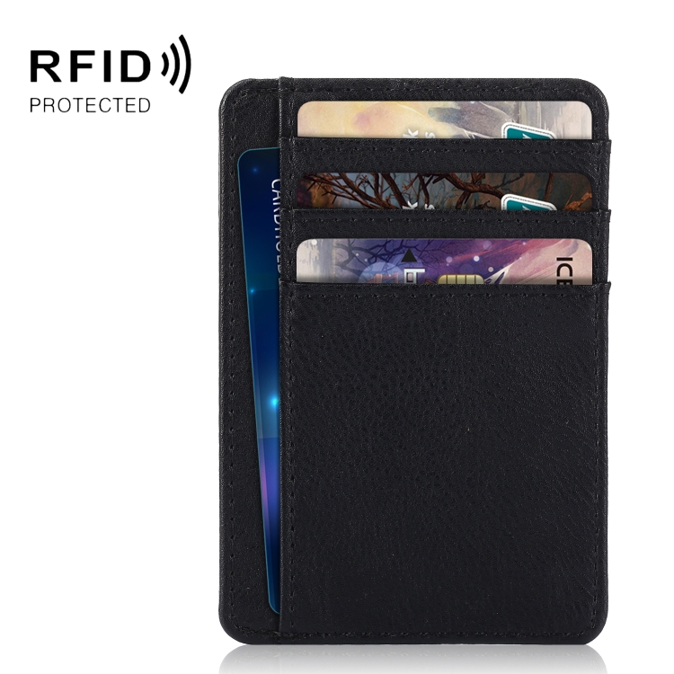 

Antimagnetic RFID Multifunction Card Pack Solid Color Edition (Black)