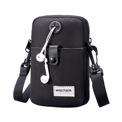 

WEIXIER 8609 Multifunctional Mobile Phone Bag Outdoor Sports Waist Bag Single Shoulder Bag(Black)