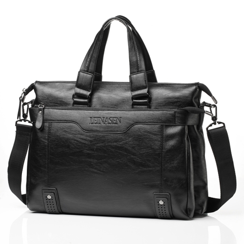 

WEIXIER 15036-4 Multifunctional Men Business Handbag Computer Briefcase Single Shoulder Bag (Black)