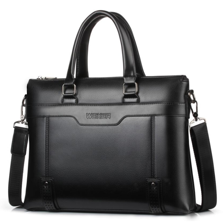 

WEIXIER 18065 Men Business Style PU Leather Single Shoulder Bag Handbag (Black)