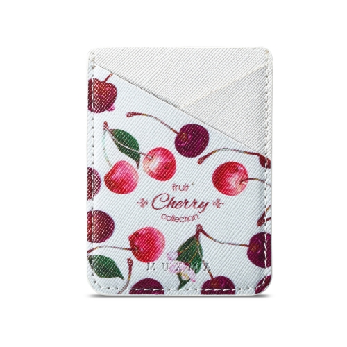 

MUXMA Cherry Leather Pocket Card Mini Mobile Phone Case 3M Plastic Credit Card Mobile Phone Back Stickers Card Sets (White)