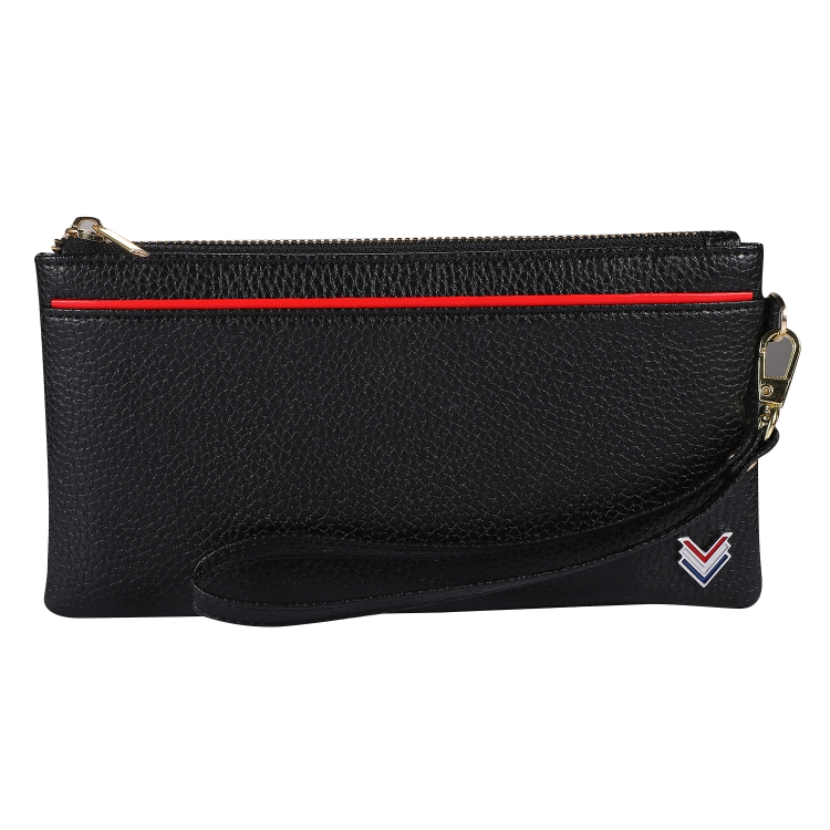 

Vintage Phone Purses Women Wallets Female Purse Leather Brand Retro Ladies Long Zipper Woman Wallet Card Clutch (Black)