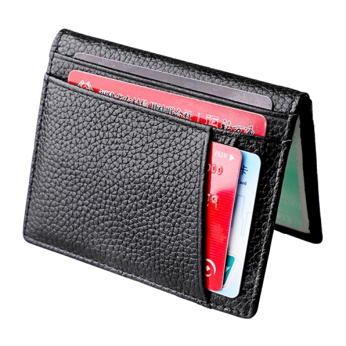 

KB173 Ultrathin Litchi Texture Leather Card Holder Certificate Bag (Black)