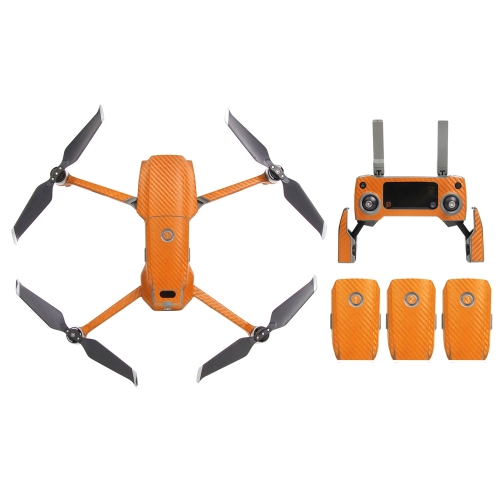 

Sunnylife Carbon Fiber Waterproof All-surround 3D PVC Sticker Kit for DJI Mavic 2 Pro / Zoom Drone Quadcopter(Orange)