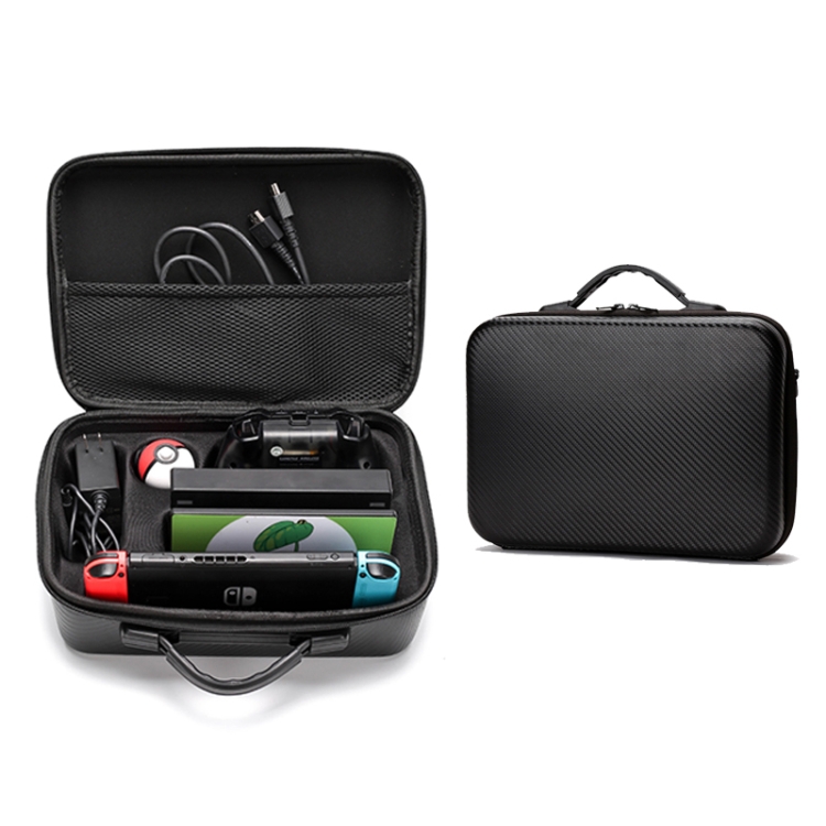 

Portable EVA + PU Storage Bag Suitcase Protective Box for Nintendo Switch / Poke Ball Plus (Black)