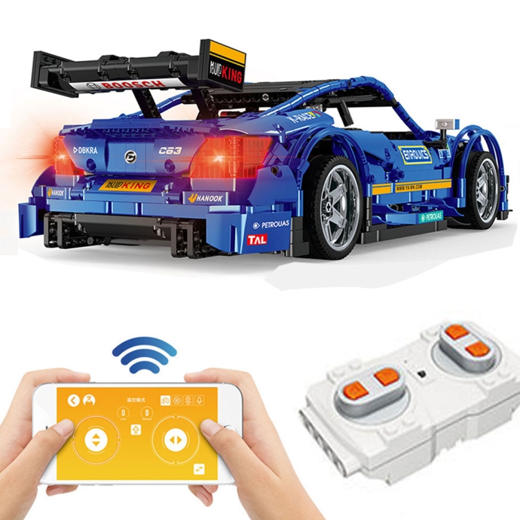 

MoFun 13073 1:8 2.4GHz + APP Dual Mode Remote Control C63 Roadster Children DIY Intelligence Assembled Building Blocks Toys