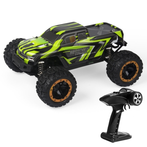 

SG-1601 Brushless Version 2.4G Remote Control Competitive Bigfoot Off-road Vehicle 1:16 Sturdy and Playable Four-wheel Drive Toy Car Model with LED Headlights & Head-up Wheels (Green)